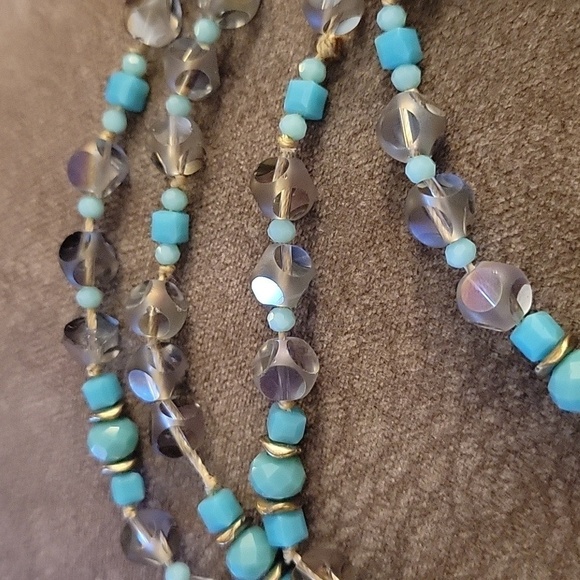 Handmade Long Vintage Czech Glass Knotted Necklace - Picture 6 of 12